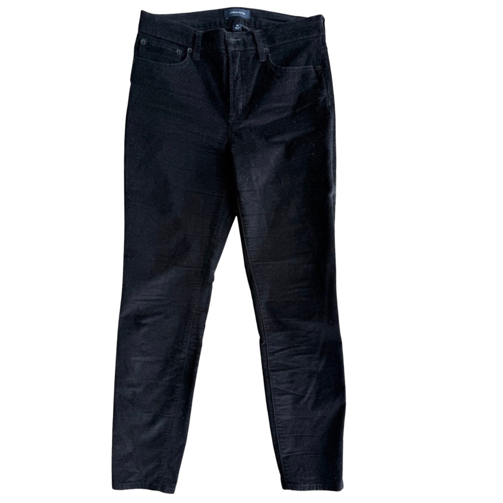 J. Crew Women's Black Velour Skinny Stretch Jeans